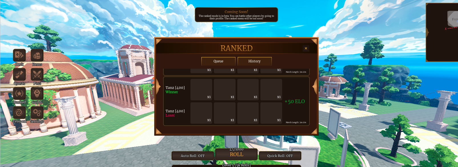 Ranked Battle Interface - Competitive Mode UI