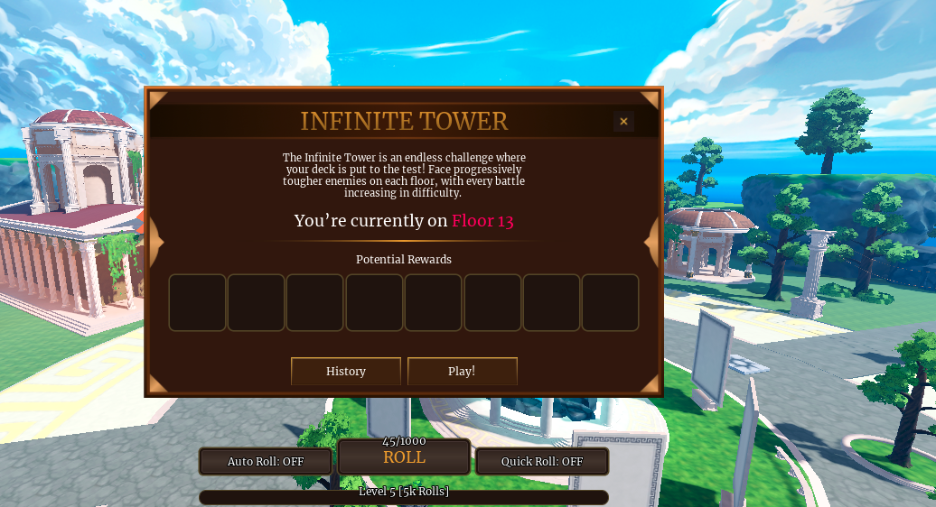 Infinite Tower UI - Floor 13 Challenge System