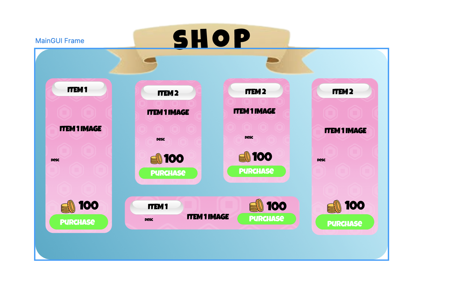 Shop GUI - Quick Practice Interface